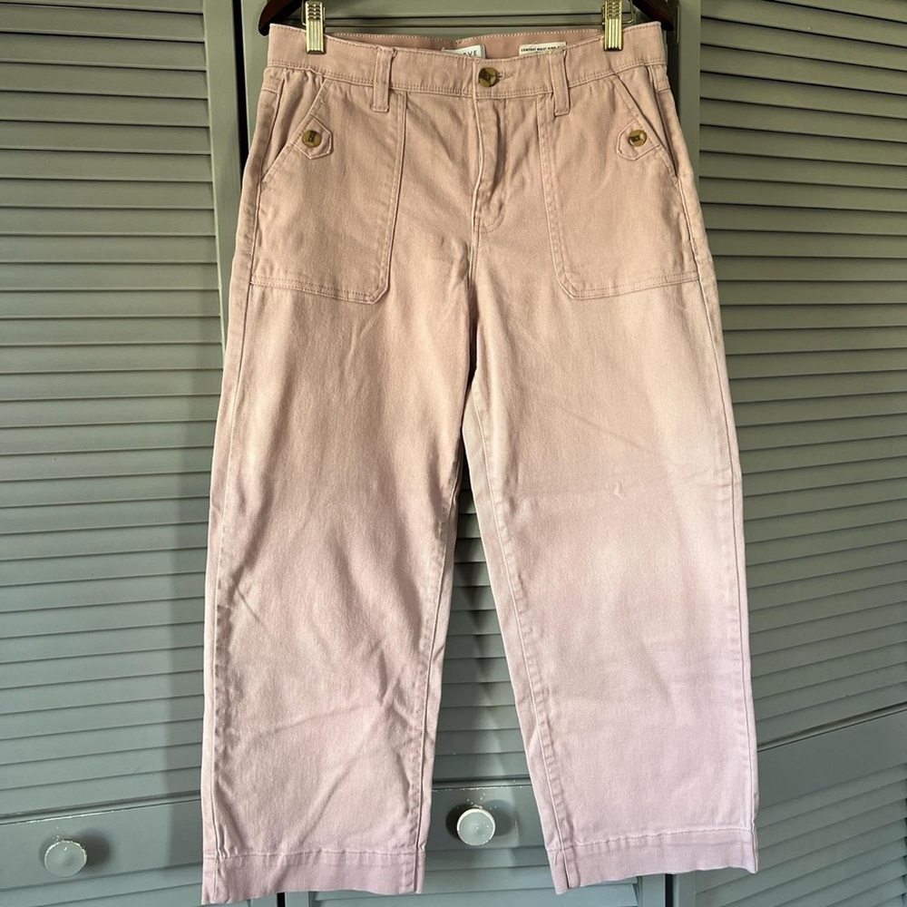 Light Pink High-Rise Wide Leg Jeans